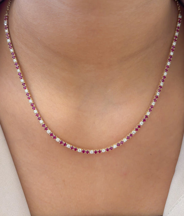 Ruby Diamond Necklace