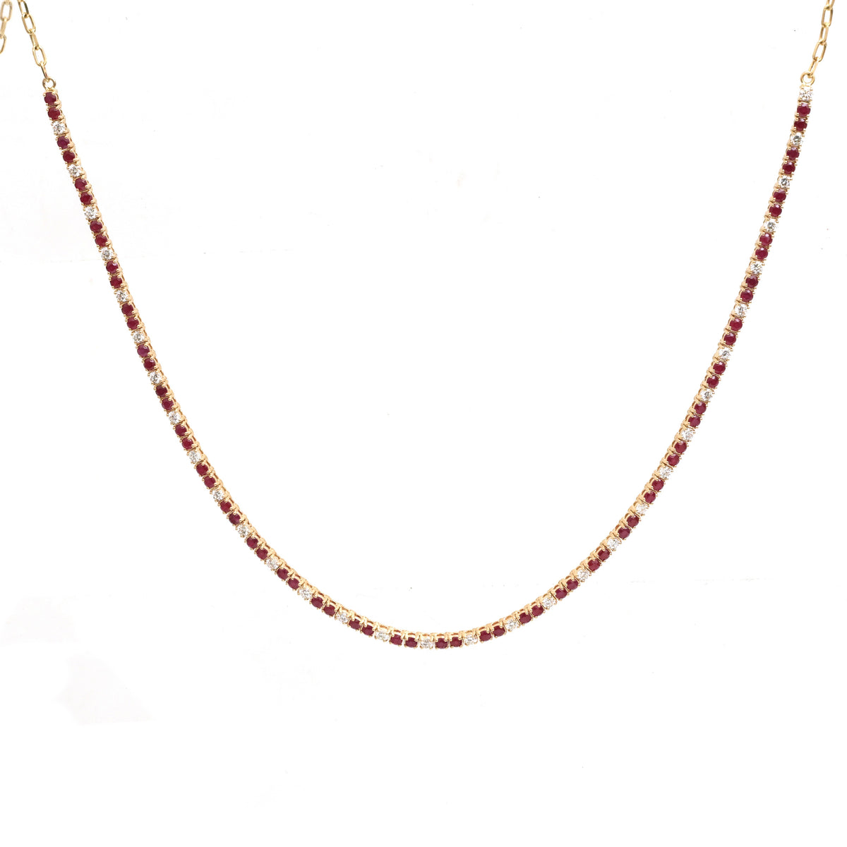 Ruby Diamond Necklace