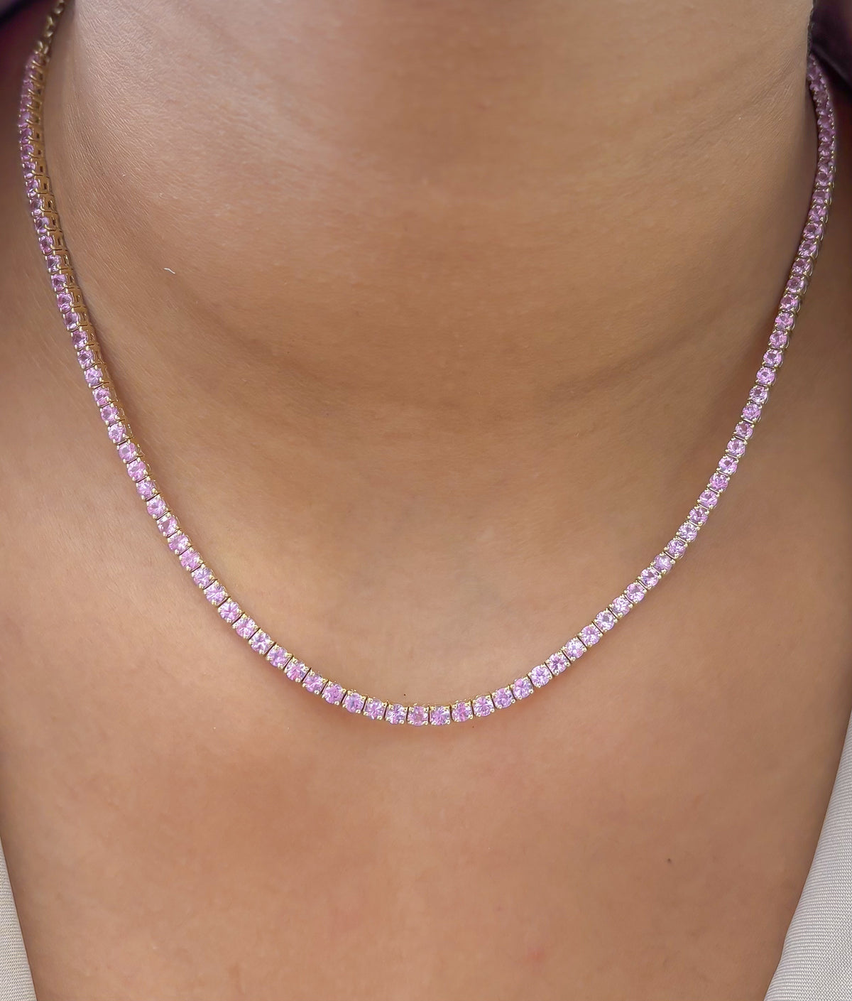 Pink Sapphire Necklace