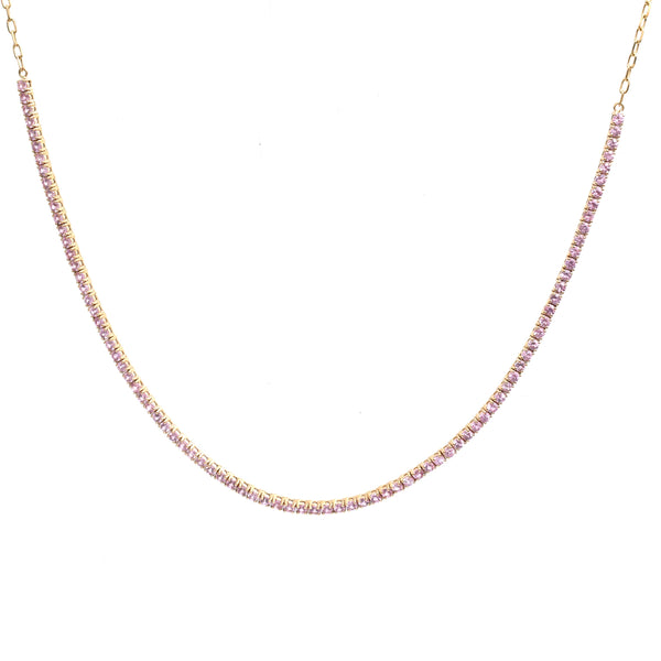 Pink Sapphire Necklace