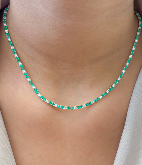 Emerald Diamond Necklace