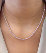 Pink Sapphire Diamond Necklace
