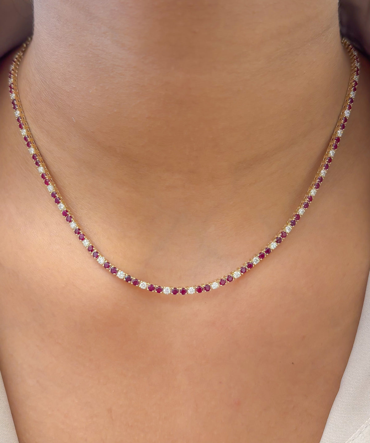 Ruby Diamond Necklace