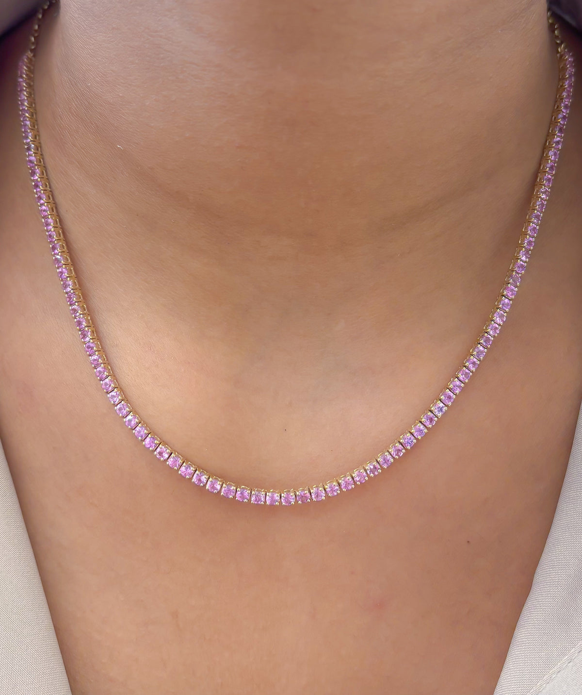Pink Sapphire Necklace