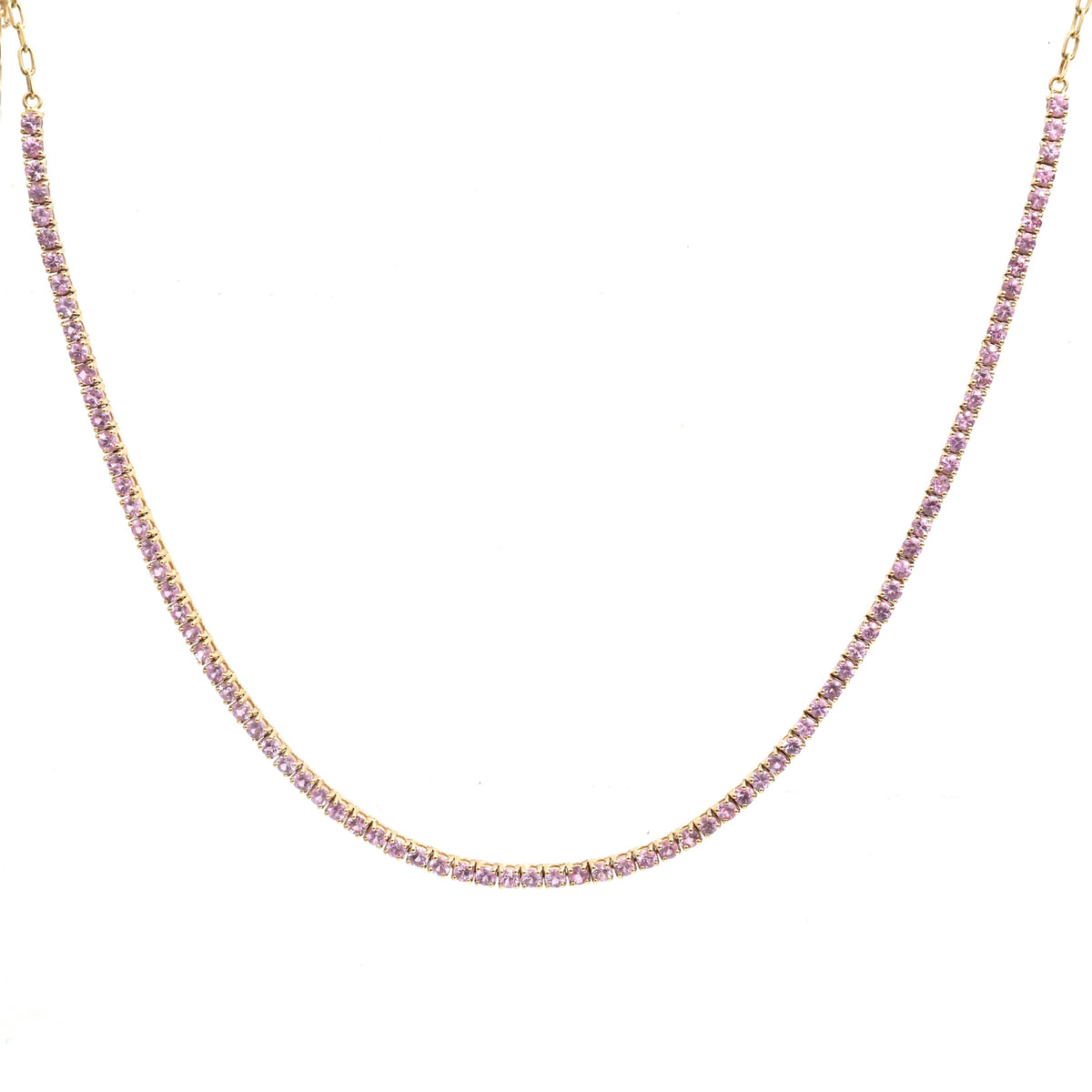 Pink Sapphire Necklace