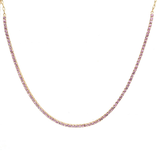 Pink Sapphire Necklace