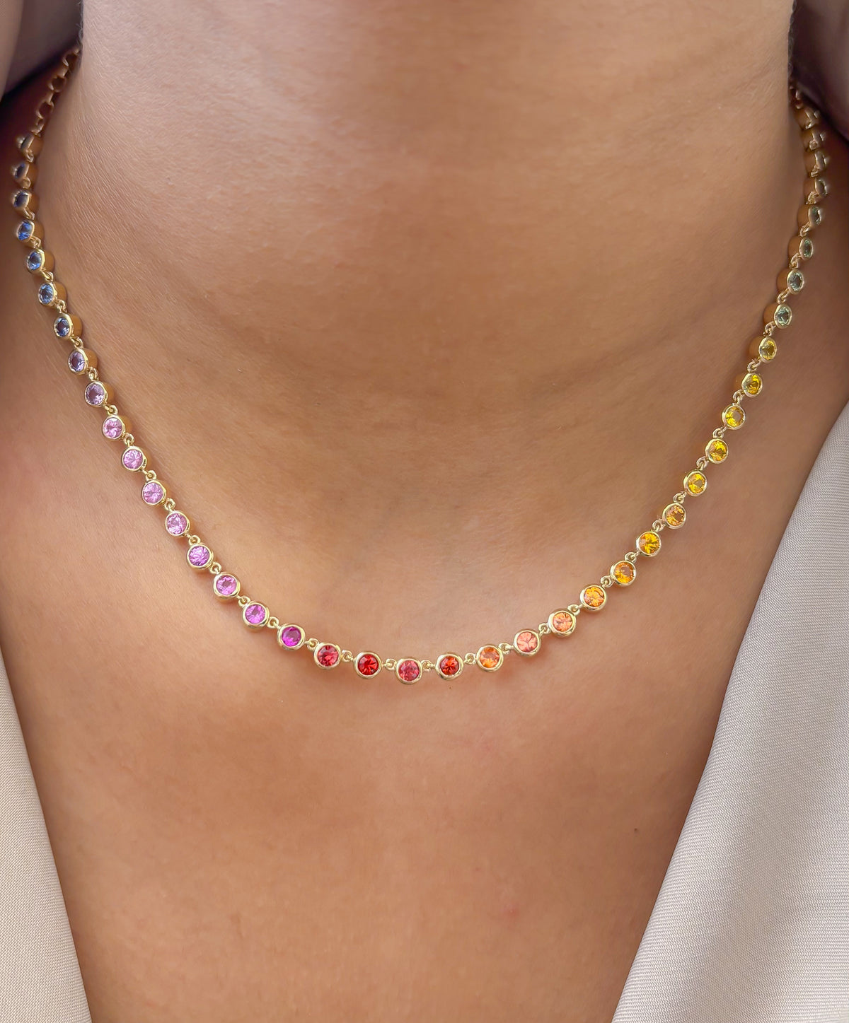 Rainbow Sapphire Necklace