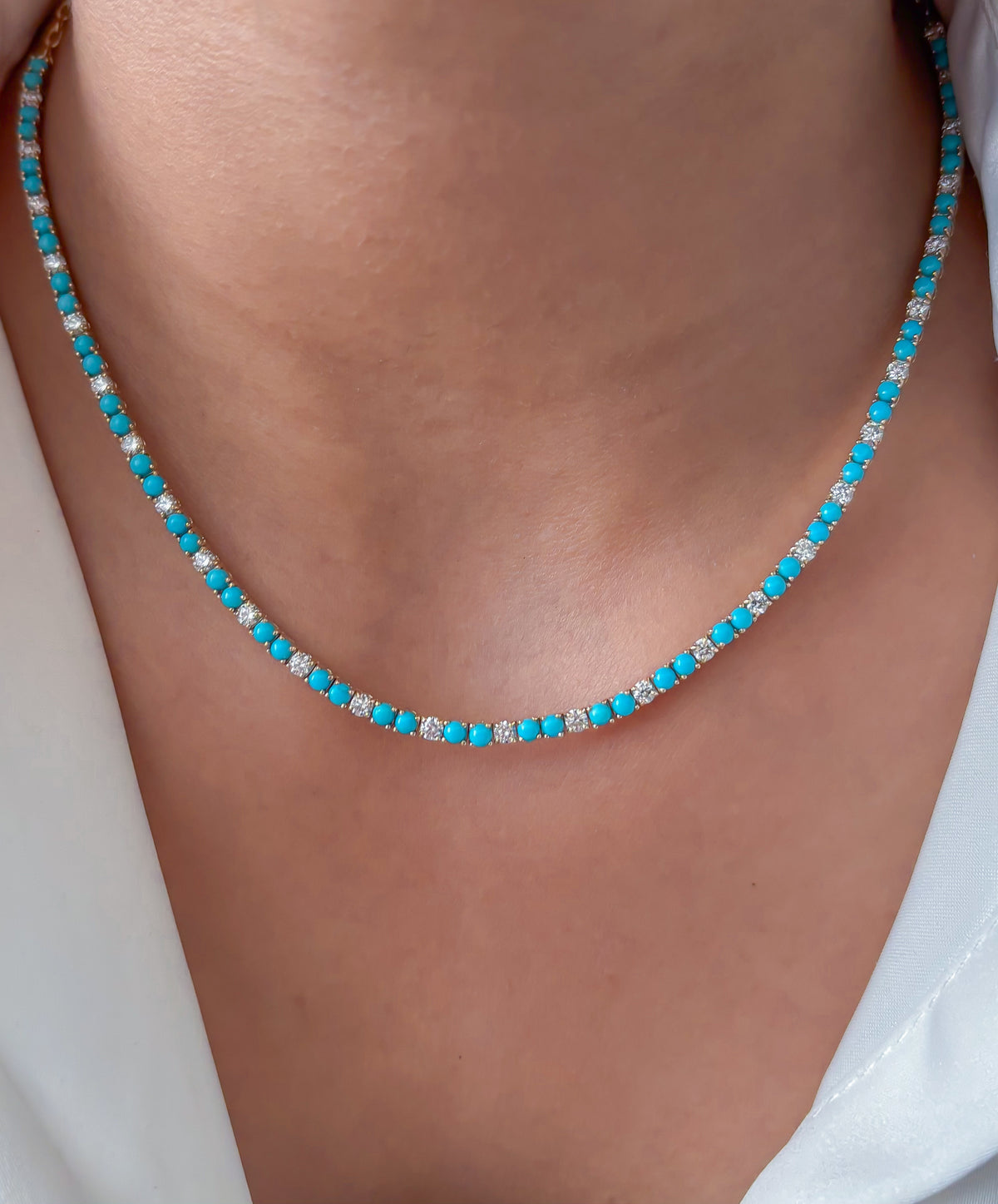 Turquoise Diamond Necklace