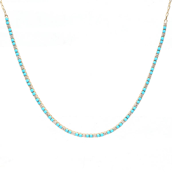 Turquoise Diamond Necklace