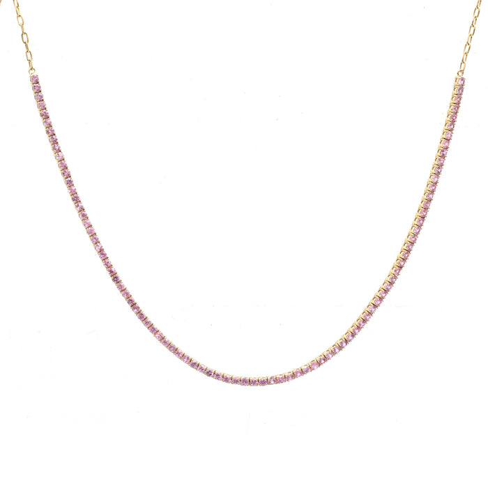 Pink Sapphire Necklace