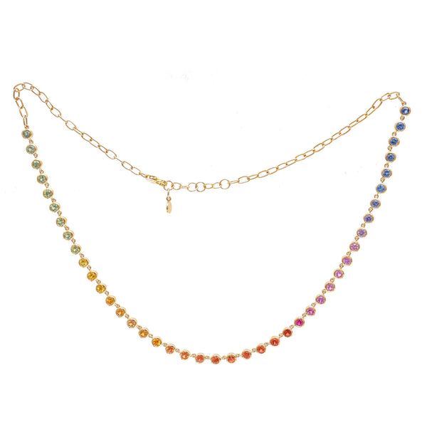 Rainbow Sapphire Necklace