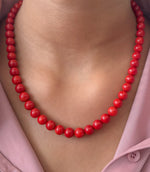 Coral Diamond Necklace