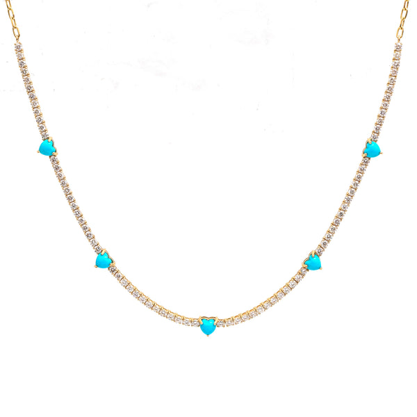 Turquoise Diamond Necklace