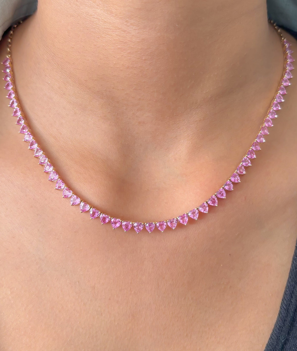 Pink Sapphire Necklace