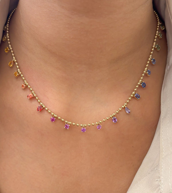 Rainbow Sapphire Necklace