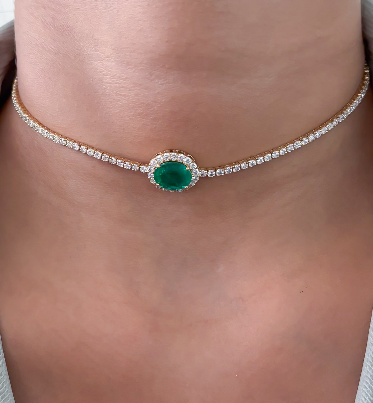 Diamond Emerald Necklace