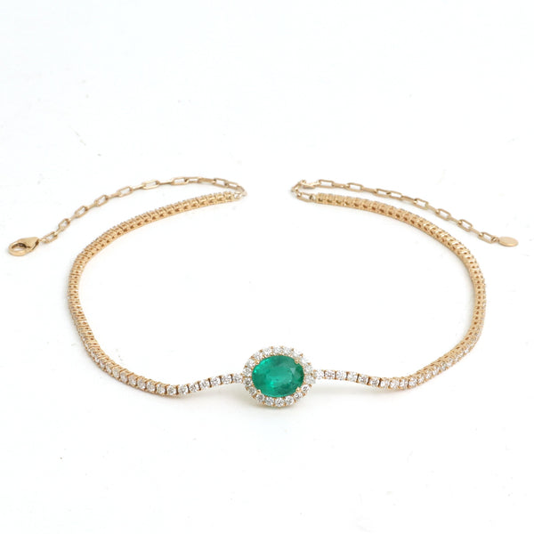 Diamond Emerald Necklace