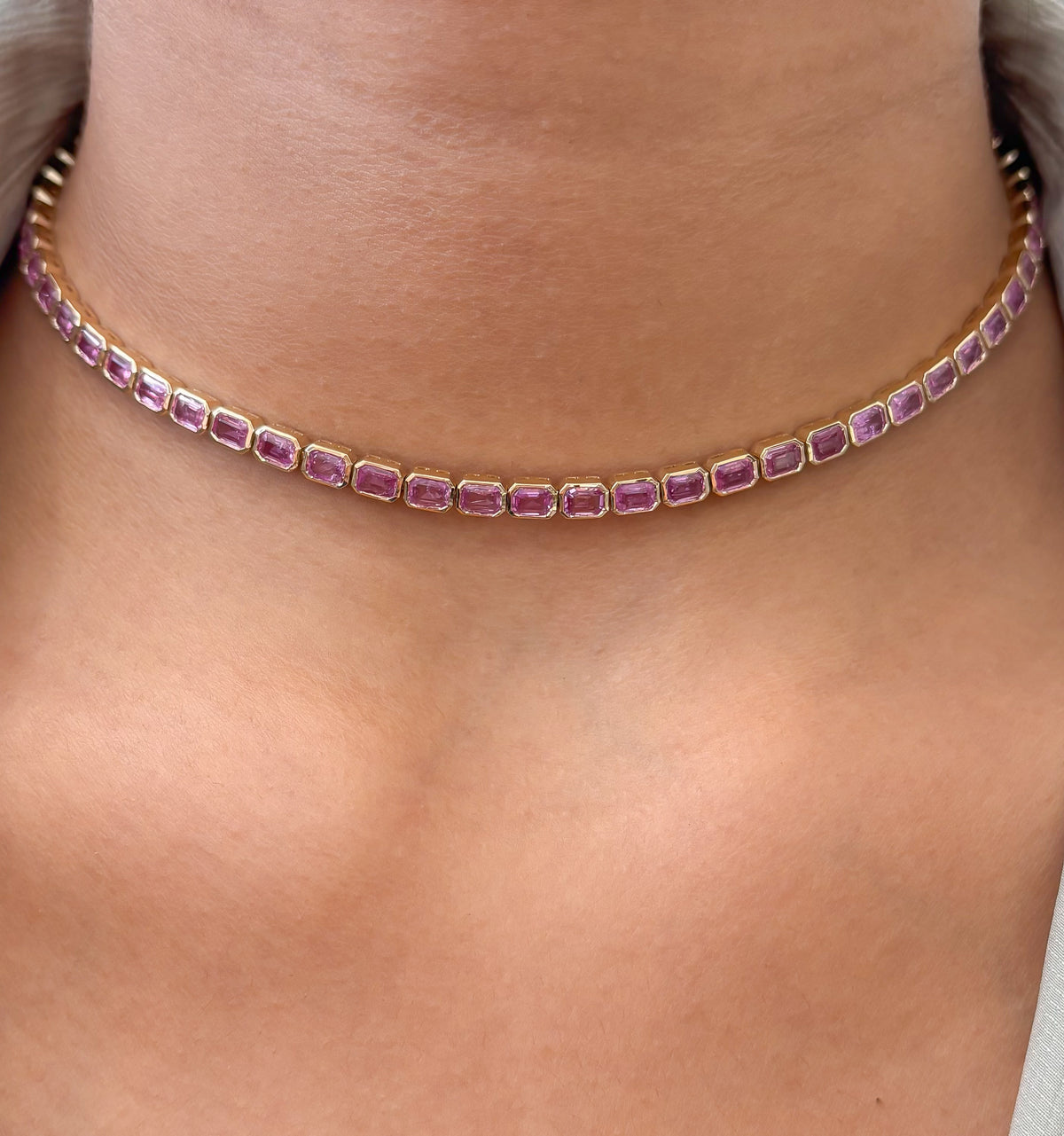 Pink Sapphire Necklace