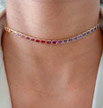 Rainbow Sapphire Necklace