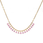 Pink Sapphire Diamond Necklace