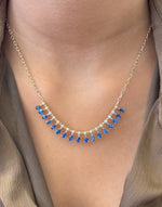 Blue Sapphire Diamond Necklace