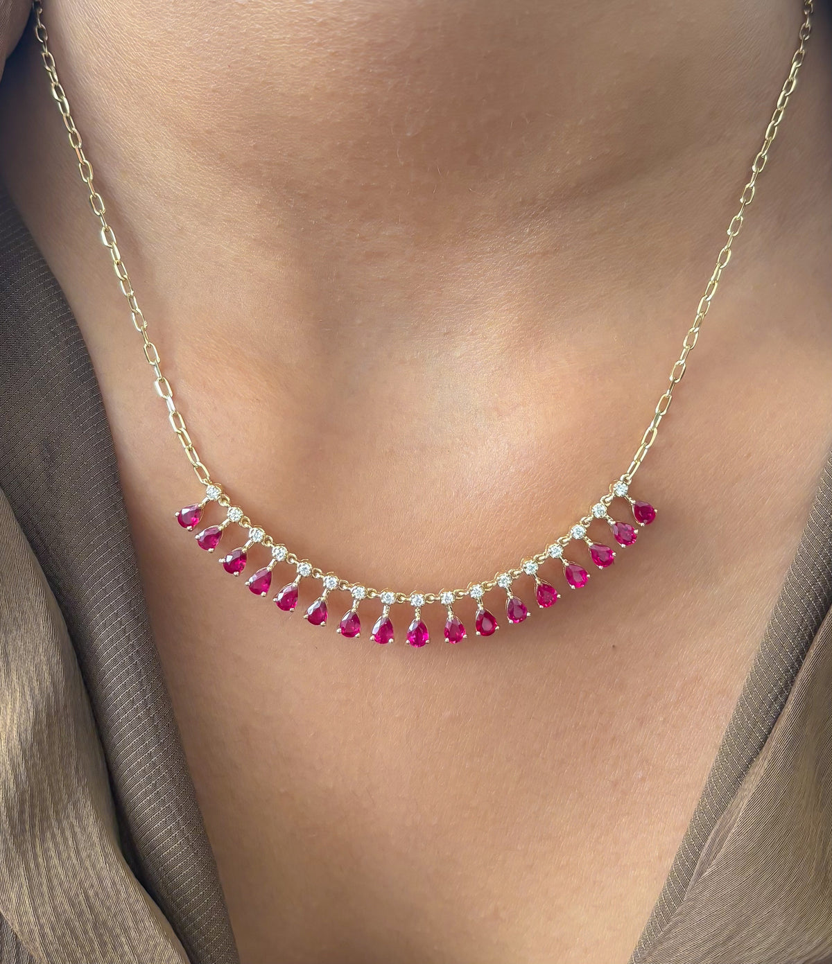 Ruby Diamond Necklace