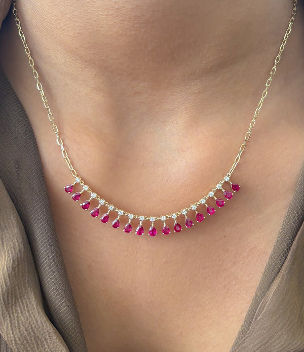 Ruby Diamond Necklace