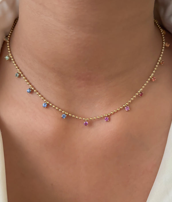 Rainbow Sapphire Necklace