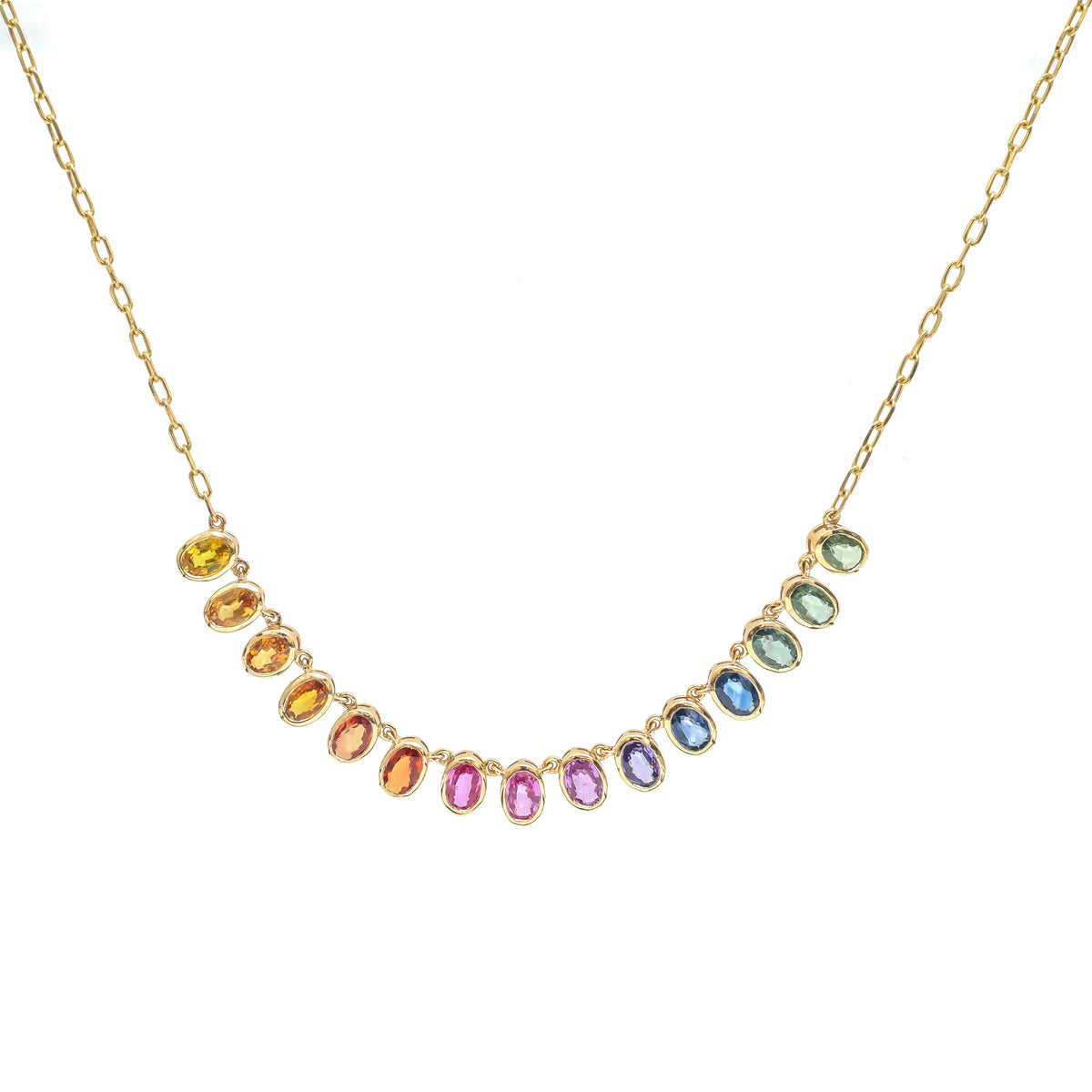 Rainbow Sapphire Necklace