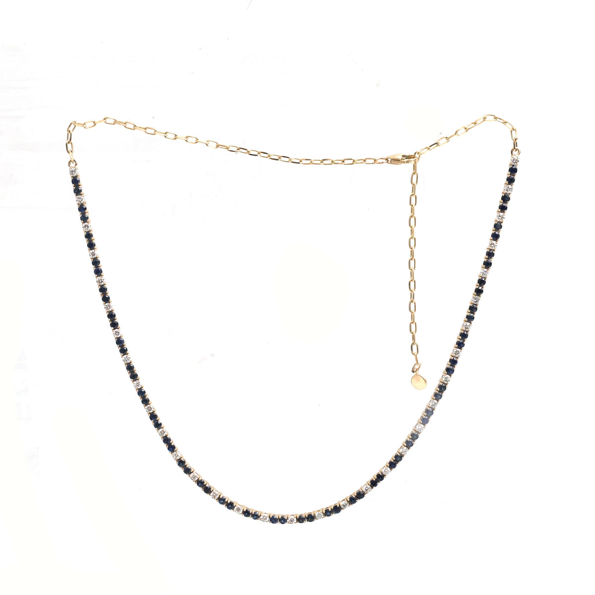 Blue Sapphire Diamond Necklace