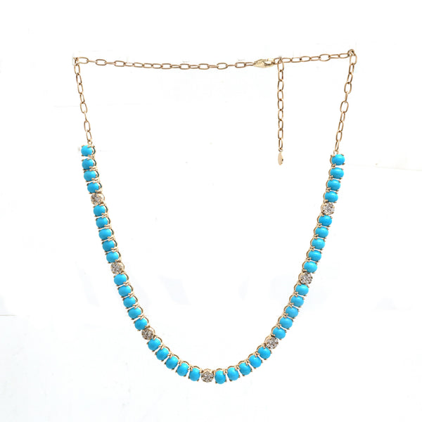 Turquoise Diamond Necklace