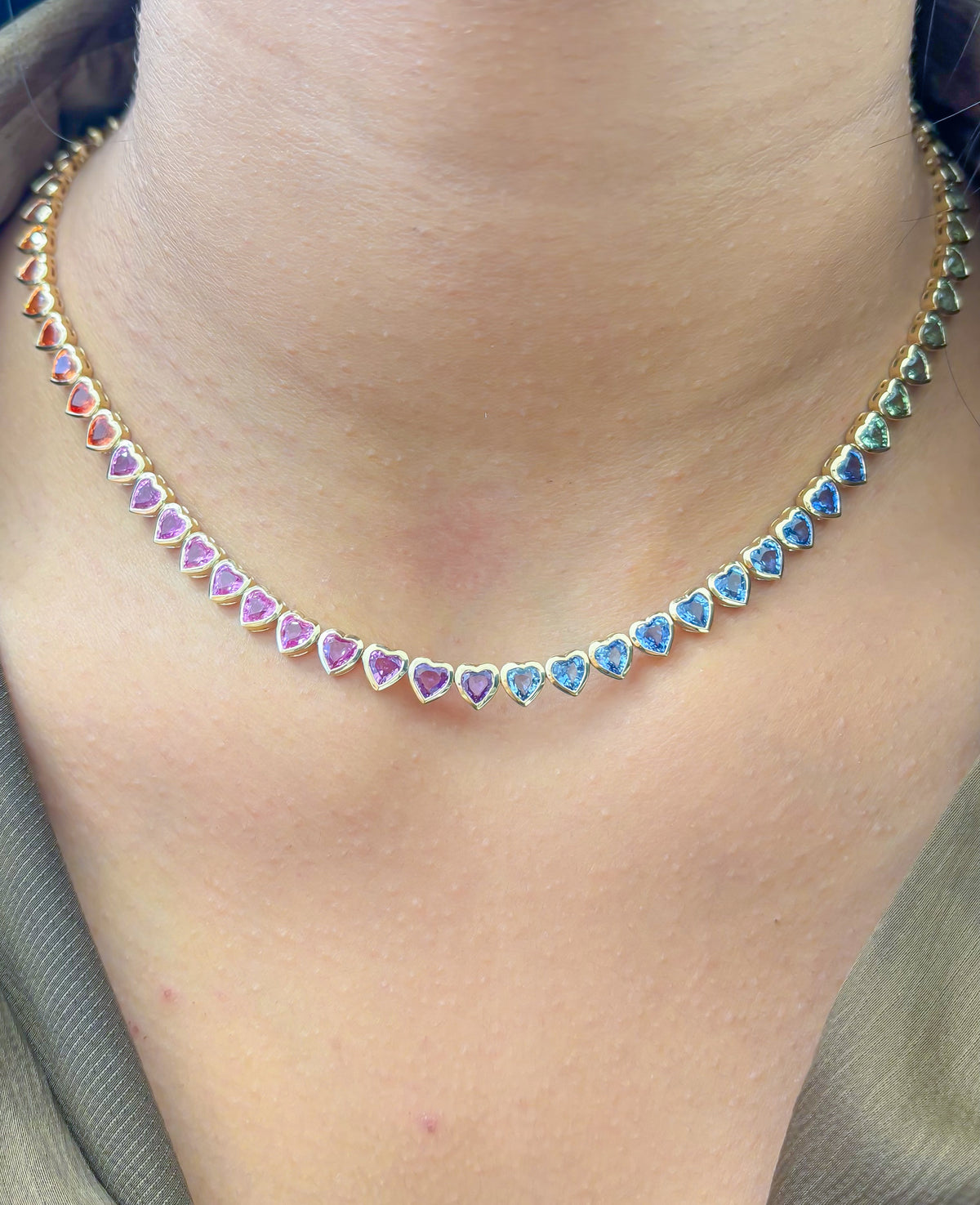 Rainbow Sapphire Necklace