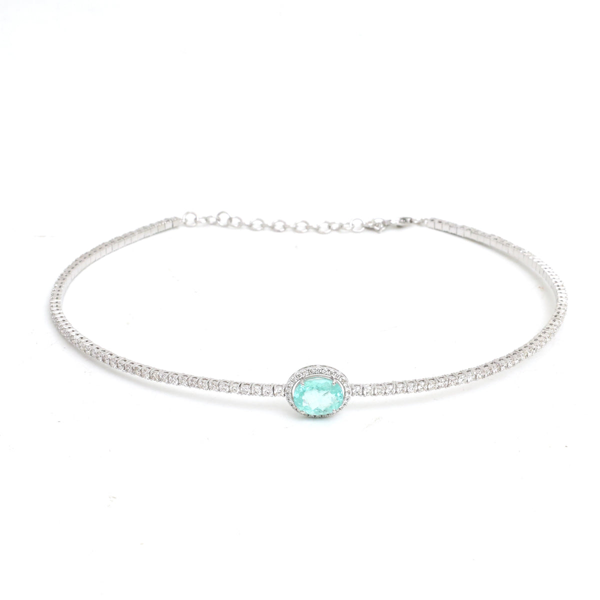 Diamond Paraiba Tourmaline Necklace