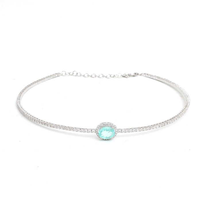 Diamond Paraiba Tourmaline Necklace