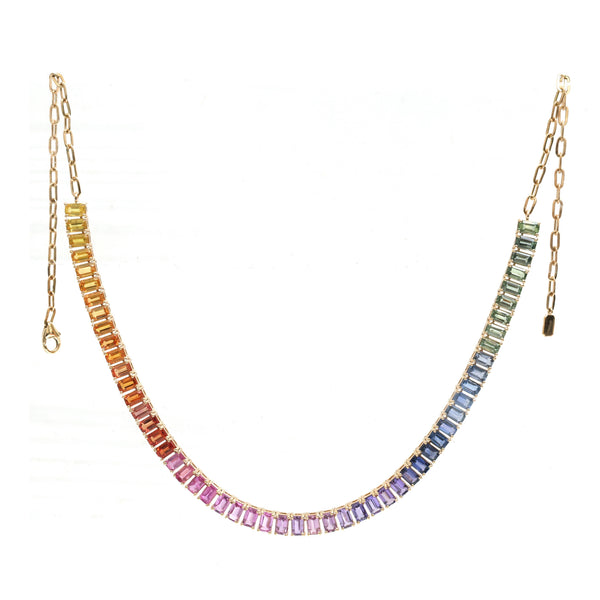 Rainbow Sapphire Necklace