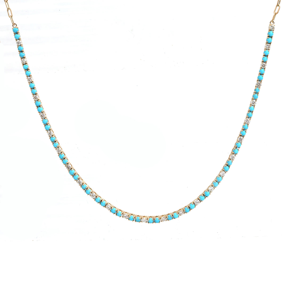 Turquoise Diamond Necklace