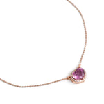 Pink Sapphire Diamond Necklace