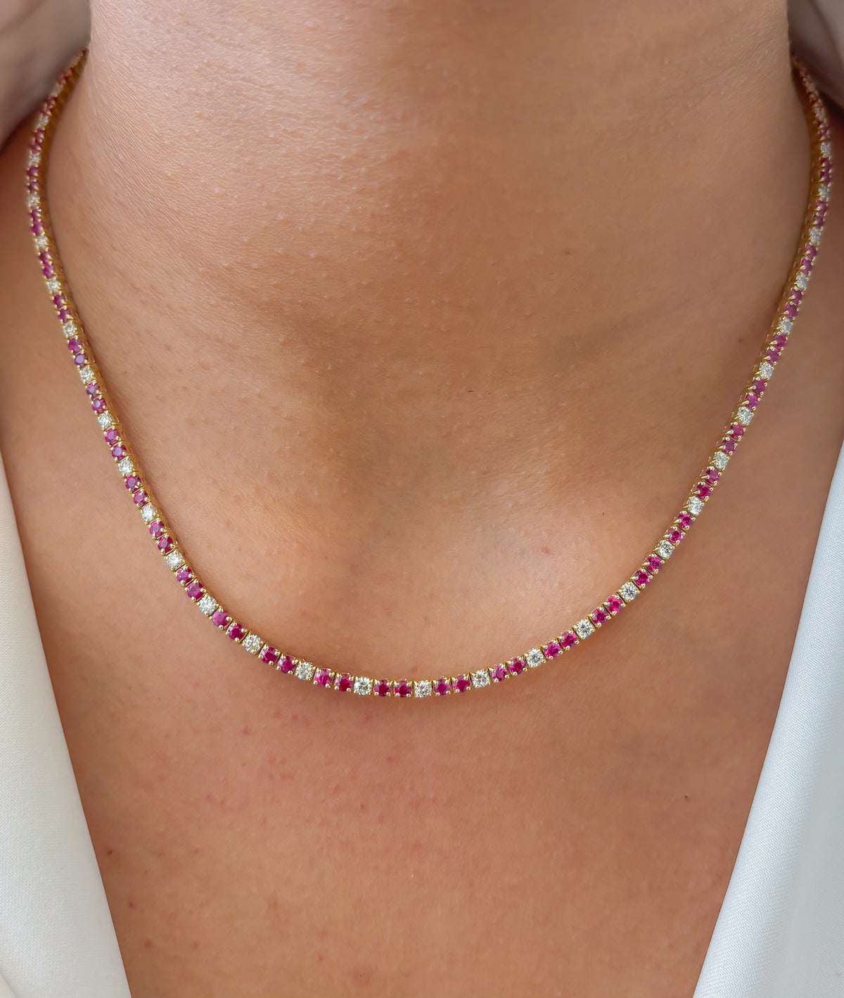 Ruby Diamond Necklace