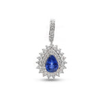 Blue Sapphire Diamond Pendant