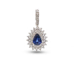 Blue Sapphire Diamond Pendant