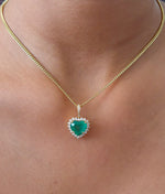 Emerald Diamond Pendant