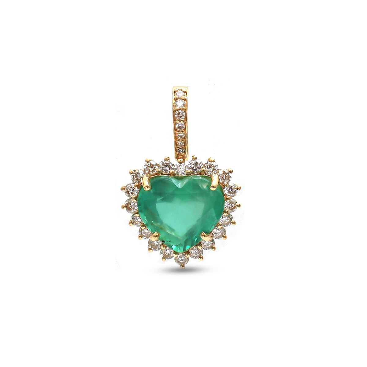 Emerald Diamond Pendant