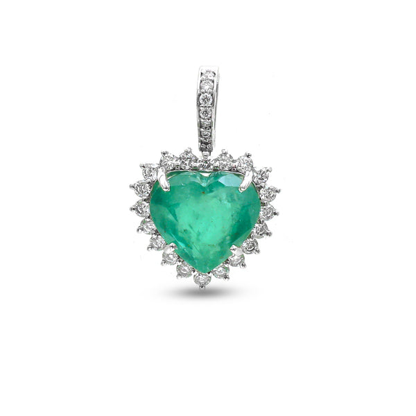 Emerald Diamond Pendant