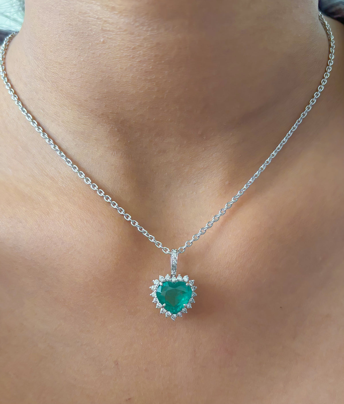Emerald Diamond Pendant