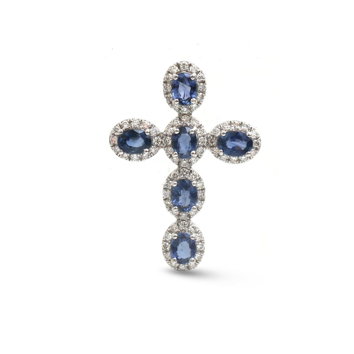 Blue Sapphire Diamond Pendant