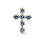 Blue Sapphire Diamond Pendant