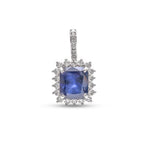 Blue Sapphire Diamond Pendant