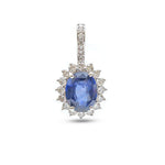 Blue Sapphire Diamond Pendant