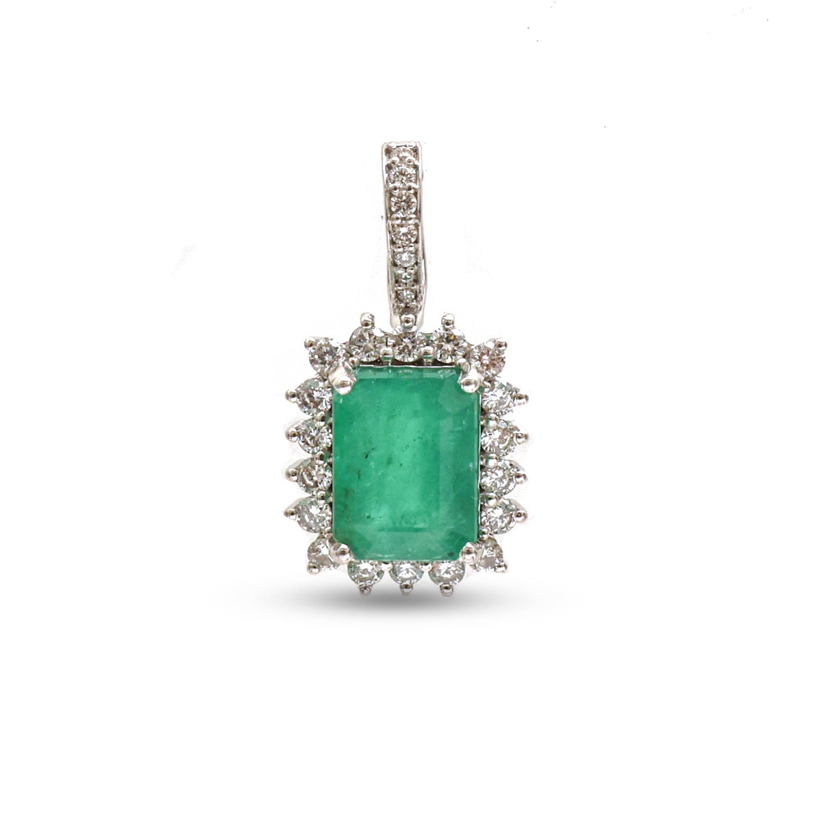 Emerald Diamond Pendant