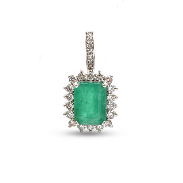 Emerald Diamond Pendant